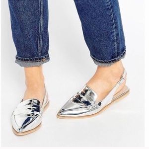 ASOS Metallic Sling Back